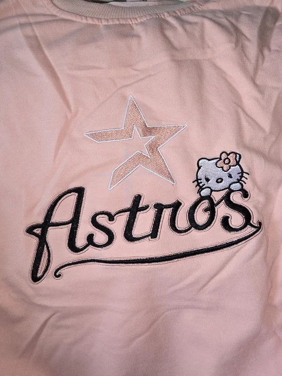 Hello Kitty Astros Long Sleeve Light Sweatshirt Sz M - Picture 7 of 7